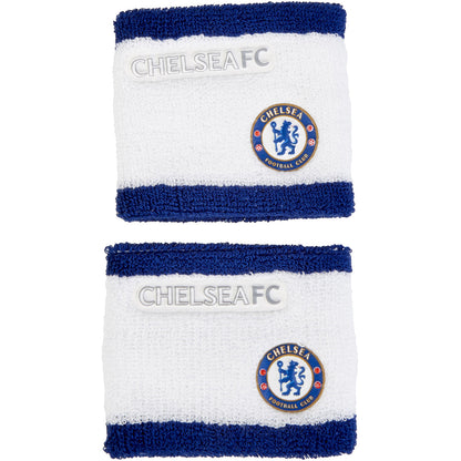 Blue-White - Back - Chelsea FC Official Football Sweatbands (Set Of 2)