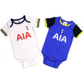 White-Blue - Front - Tottenham Hotspur FC Baby Bodysuit (Pack of 2)