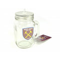 Clear-Claret - Front - West Ham FC Official Football Mason Jar Drinks Mug
