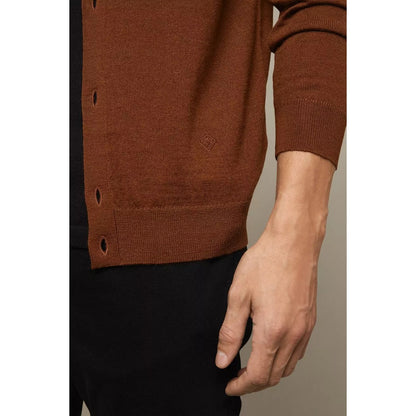 Toffee - Side - Burton Mens 1904 Merino Blend Cardigan