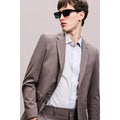Taupe - Side - Burton Mens Skinny Suit Jacket