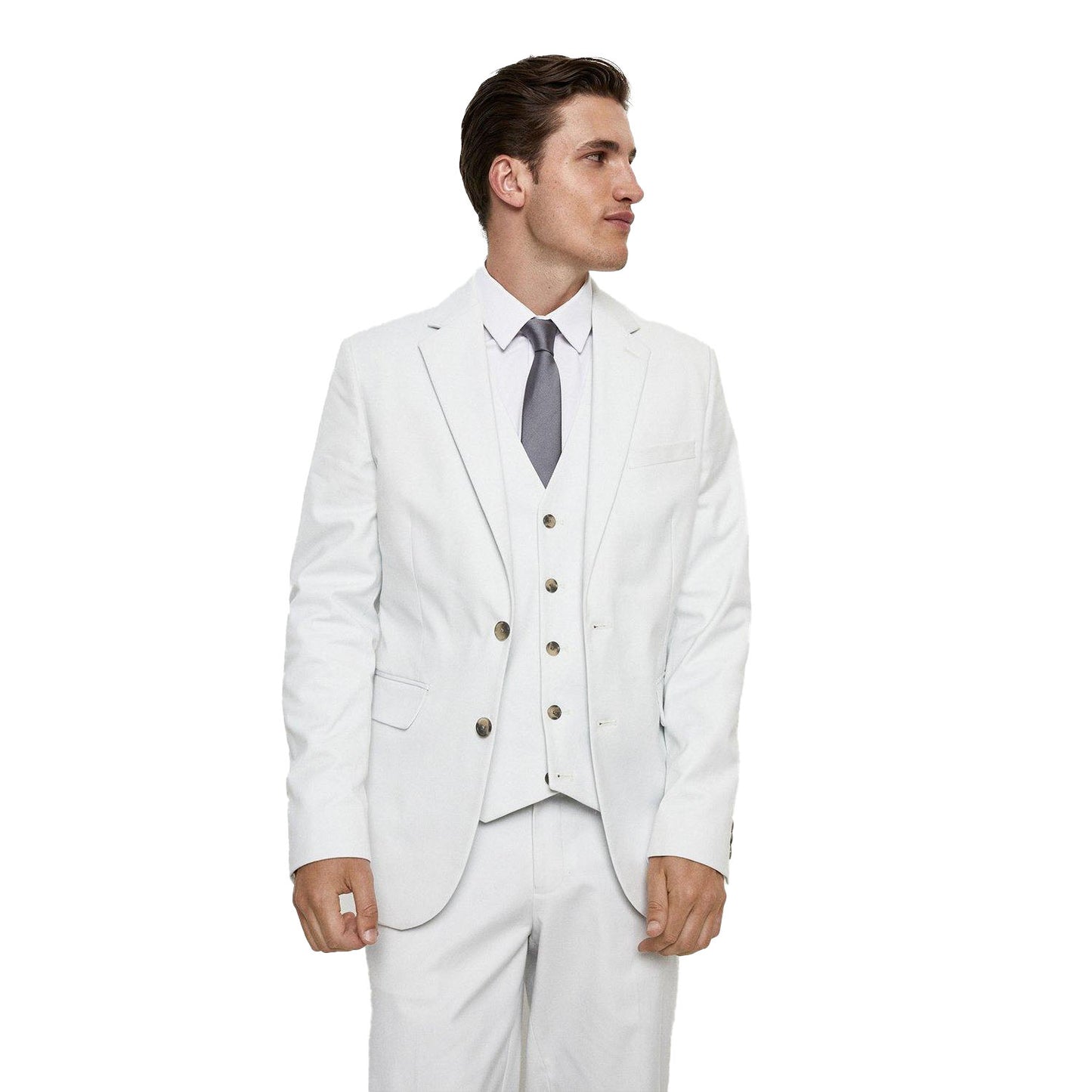 Neutral - Front - Burton Mens Stretch Slim Suit Jacket
