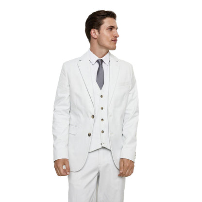 Neutral - Front - Burton Mens Stretch Slim Suit Jacket