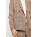 Red - Pack Shot - Burton Mens Pow Checked Double-Breasted Skinny Suit Jacket