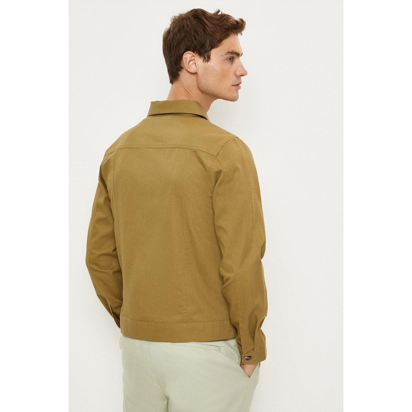 Brown - Back - Burton Mens Regular Trucker Jacket