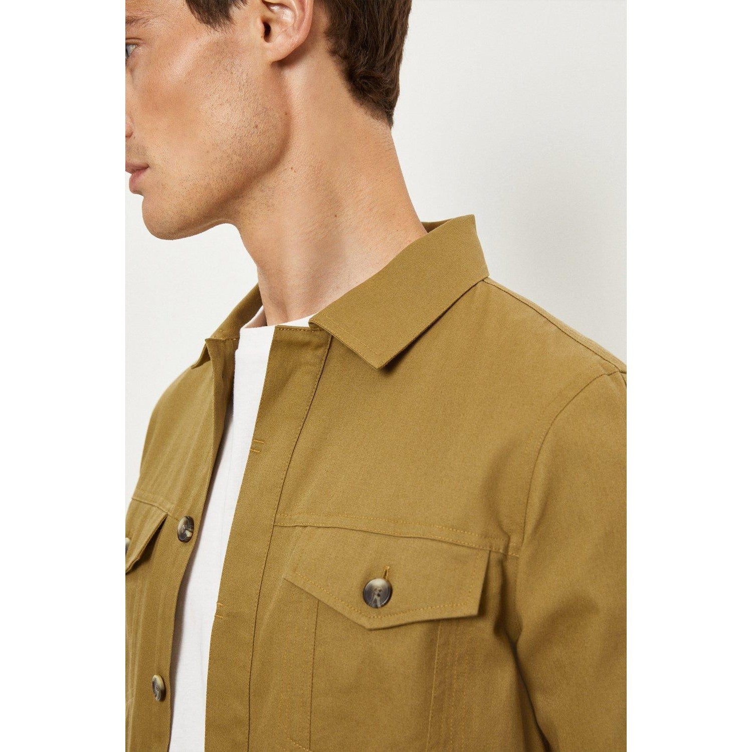 Brown - Side - Burton Mens Regular Trucker Jacket