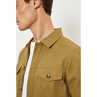 Brown - Side - Burton Mens Regular Trucker Jacket