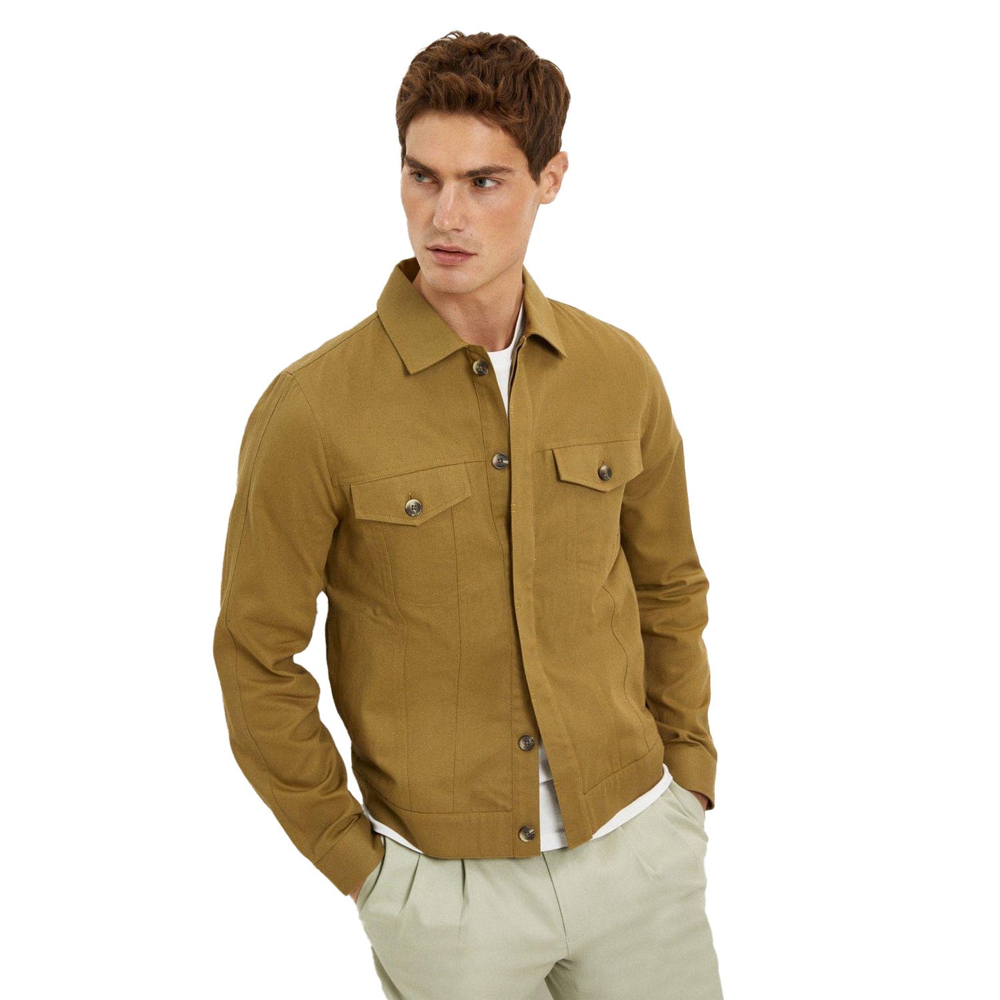 Brown - Front - Burton Mens Regular Trucker Jacket