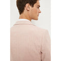 Pink - Pack Shot - Burton Mens Harry brown Herringbone Tweed Slim Suit Jacket