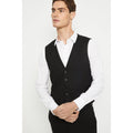Black - Pack Shot - Burton Mens Single-Breasted Plus And Tall Tailored Waistcoat
