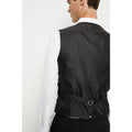 Black - Close up - Burton Mens Single-Breasted Plus And Tall Tailored Waistcoat