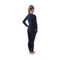 Navy-Red - Back - Hy Signature Womens-Ladies Long Sleeve Base Layer Top