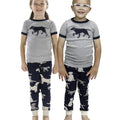 Blue-Grey - Back - LazyOne Childrens-Kids Unisex Labradors Pyjama Set
