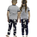 Blue-Grey - Side - LazyOne Childrens-Kids Unisex Labradors Pyjama Set