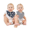 Blue-White - Side - LazyOne Boys Labrador Bandana Bibs (Pack Of 2)