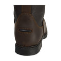 Brown - Close up - Hy Signature Womens-Ladies Leather Country Boots