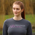 Grey - Back - Hy Womens-Ladies Dressage Diva T-Shirt