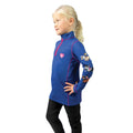 Cobalt Blue-Magenta - Side - Hy Childrens-Kids Thelwell Collection Horse Racing Thermal Top