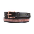 Brown-Rose Gold - Side - Hy Unisex Adult Rosciano Leather Belt
