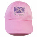 Pink - Front - Scotland Flag Design Diamante Baseball Cap