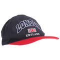 NAVY-RED - Front - Unisex Navy-Red London England Union Flag Cap