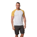 Indian Yellow-Optic White - Back - Craghoppers Mens NosiLife Anello Short Sleeved T-Shirt