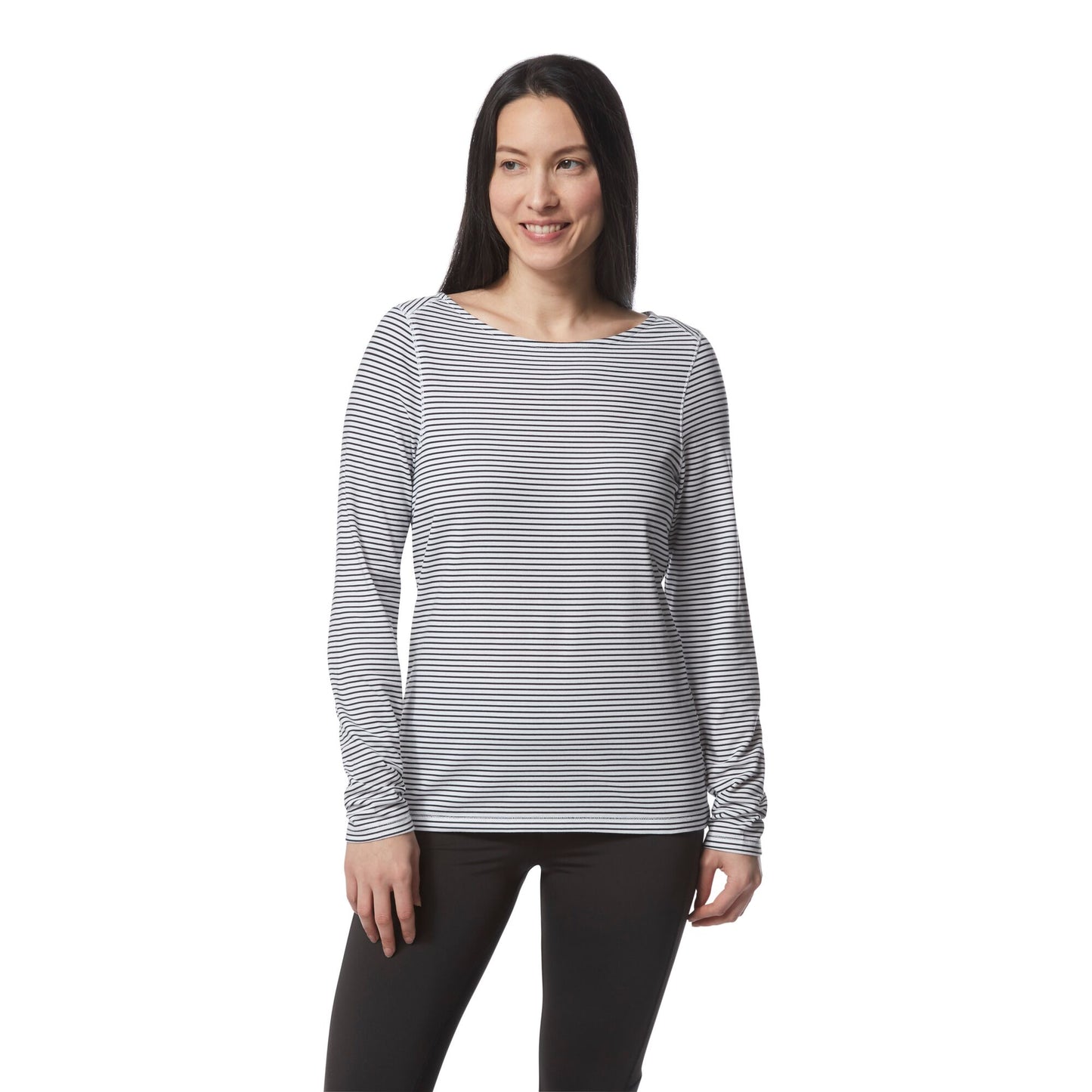 Blue Navy Stripe - Back - Craghoppers Womens-Ladies NosiLife Erin II Long Sleeved Top