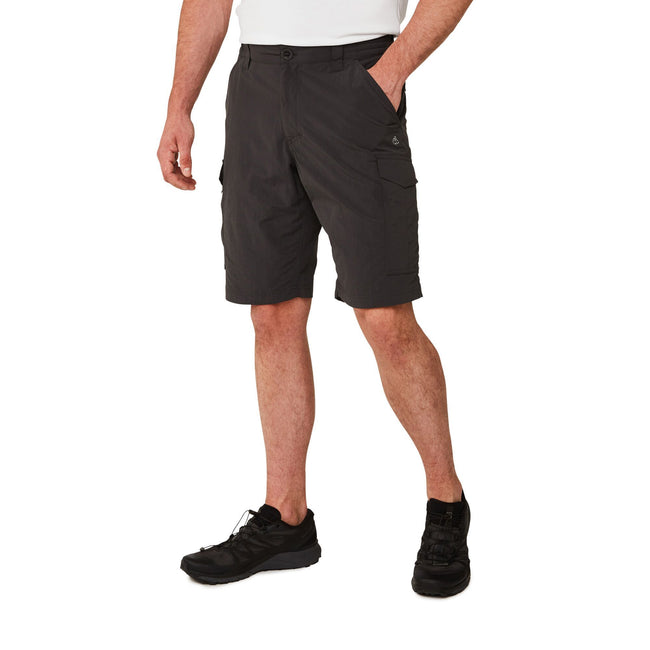 Black Pepper - Back - Craghoppers Mens NosiLife Cargo II Shorts