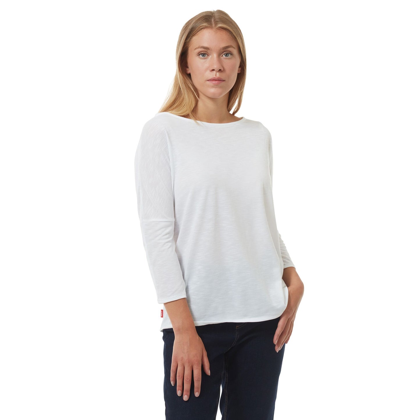 White - Back - Craghoppers Womens-Ladies Shelby Nosilife Long-Sleeved T-Shirt