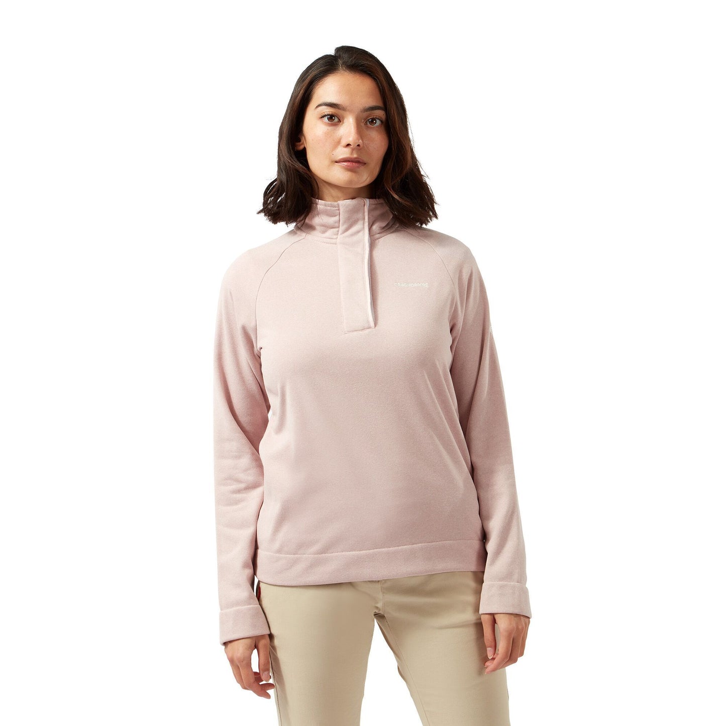 Brushed Lilac - Back - Craghoppers Womens-Ladies Helena Half Zip Fleece Top