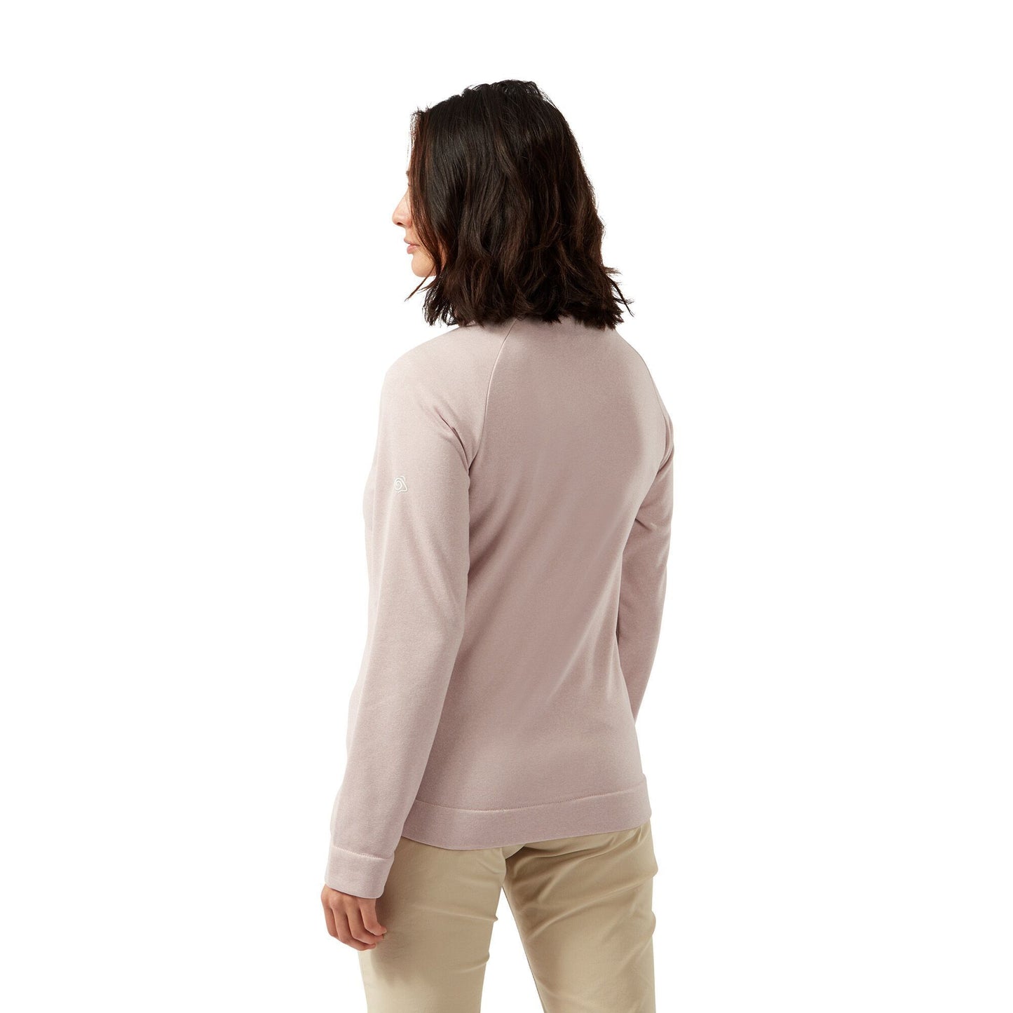 Brushed Lilac - Side - Craghoppers Womens-Ladies Helena Half Zip Fleece Top