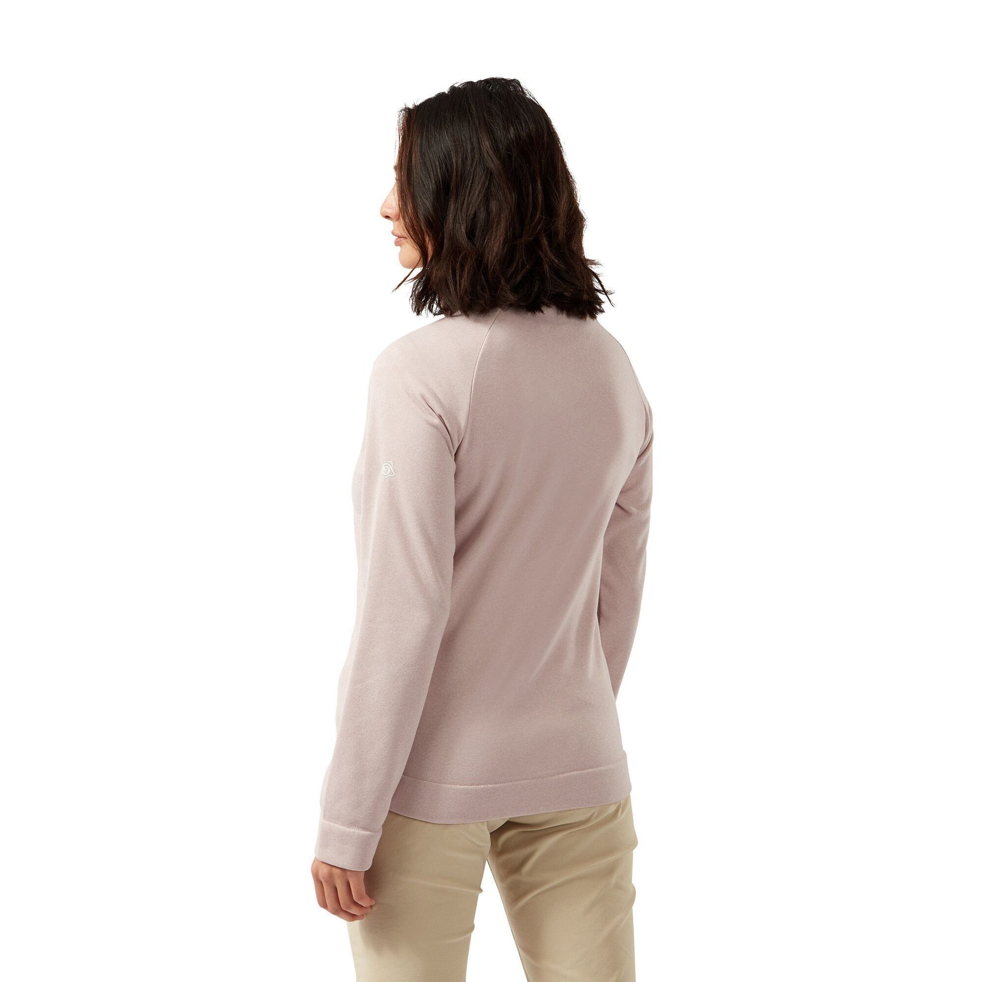 Brushed Lilac - Side - Craghoppers Womens-Ladies Helena Half Zip Fleece Top
