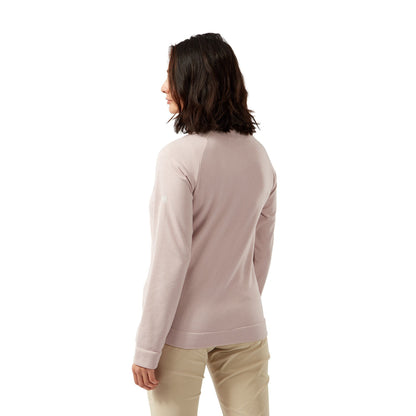 Brushed Lilac - Side - Craghoppers Womens-Ladies Helena Half Zip Fleece Top