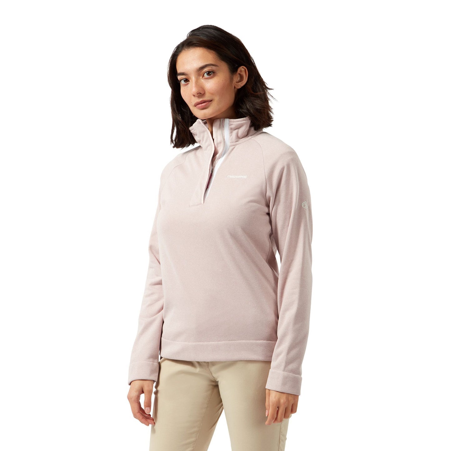 Brushed Lilac - Lifestyle - Craghoppers Womens-Ladies Helena Half Zip Fleece Top