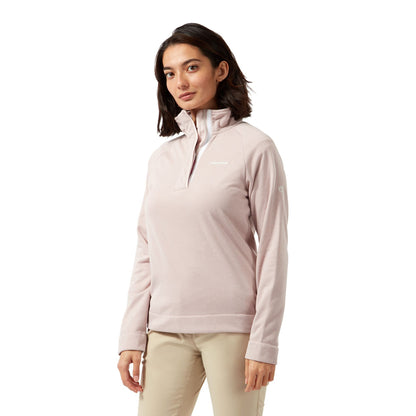 Brushed Lilac - Lifestyle - Craghoppers Womens-Ladies Helena Half Zip Fleece Top