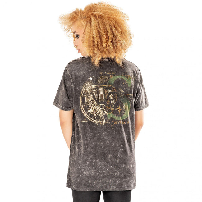 Slytherin Acid Wash Harry Potter Unisex T-Shirt Adult Slytherin Acid Wash Harry Potter Unisex T-Shirt Adult