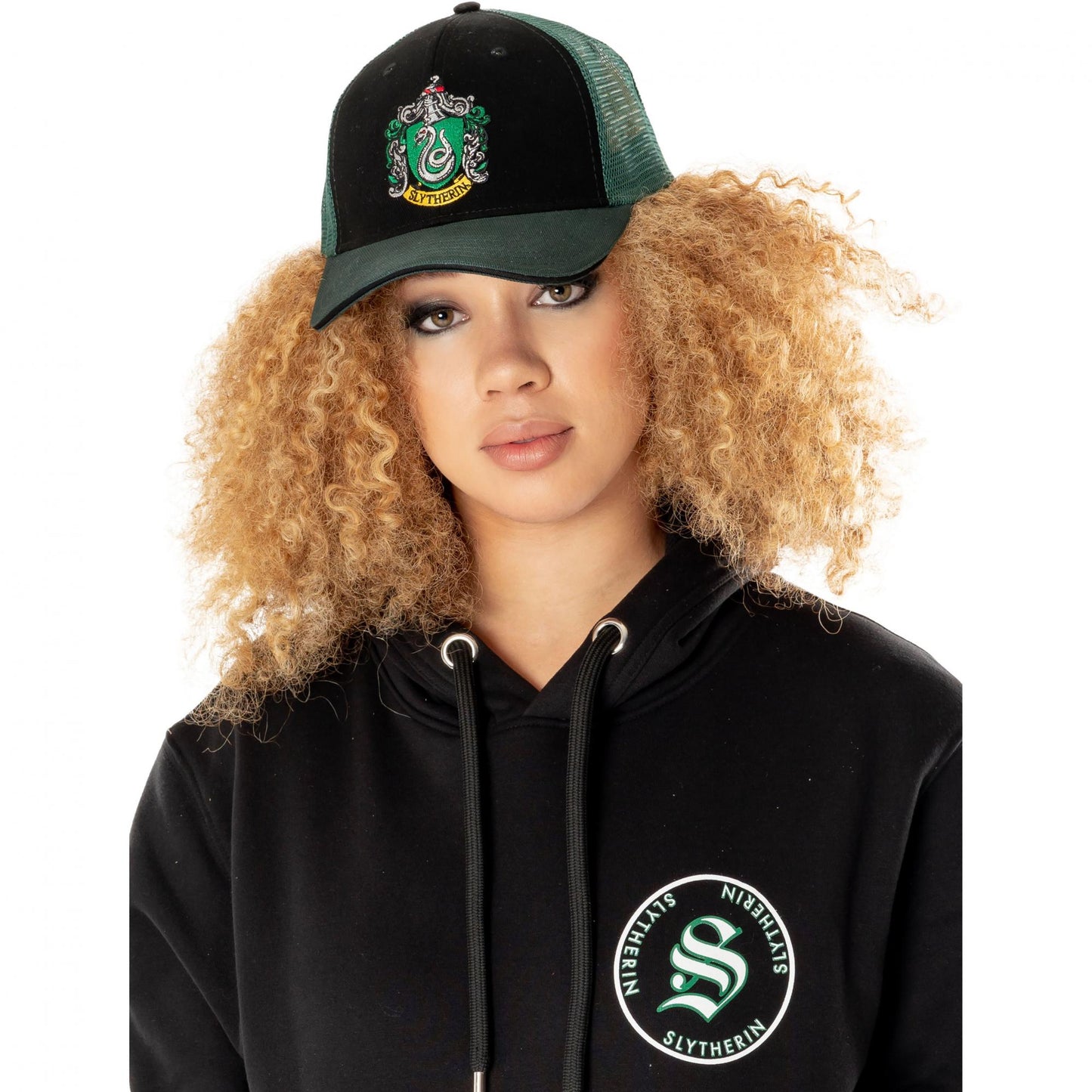 Black-Bottle Green - Back - Harry Potter Slytherin Trucker Cap