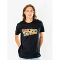 Black - Front - Back To The Future Womens-Ladies Logo T-Shirt