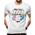 White - Side - Batman Unisex Adults Harley Quinn Mad Love Design T-Shirt