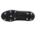 Black-Lime - Side - Canterbury Mens Stampede 3.0 Leather Rugby Boots