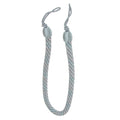 Aqua - Front - Handmade Decorative Metallic Rope Curtain Tieback