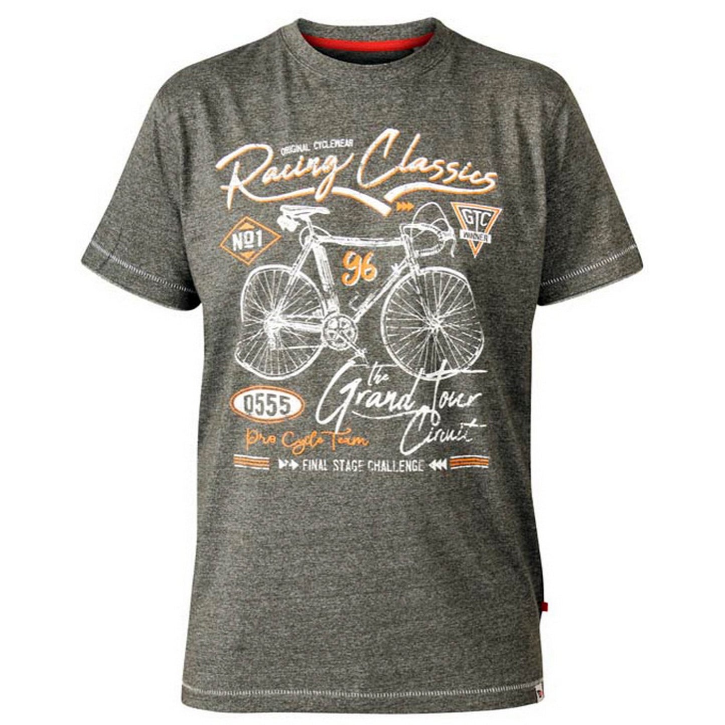 Khaki - Front - Duke Mens Eastwood D555 Bicycle Print T-Shirt