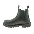 Black - Back - Grafters Mens Pull On Leather Twin Gusset Dealer Boots