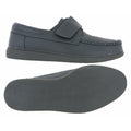 Grey - Side - Dek Unisex Adult Touch Fastening Leather Bowling Shoes