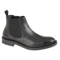 Black - Front - Roamers Mens Twin Gusset Leather Dealer Boots