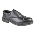 Black - Front - Grafters Mens Uniform Fully Composite Non-Metal Safety Oxford Shoes