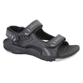 Black - Front - PDQ Mens Touch Fastening Superlight Sports Sandals