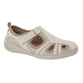 Grey - Front - Boulevard Womens-Ladies Leather-Textile Casual Shoe
