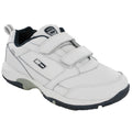 White - Close up - Dek Mens Ohio Leather Trainers