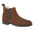 Tan Suede - Front - Roamers Mens Gusset Boots